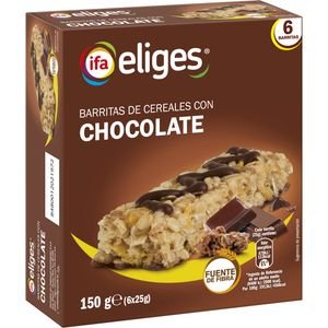 barritas de cereales con chocolate 150gr