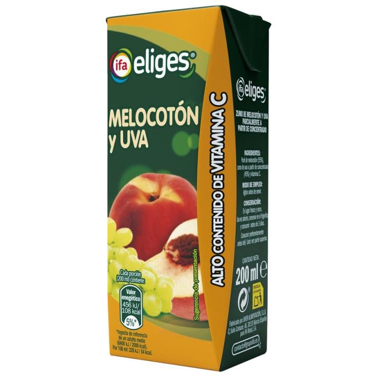 zumo eliges melocoton uva 100 zumo eliges melocoton uva 100