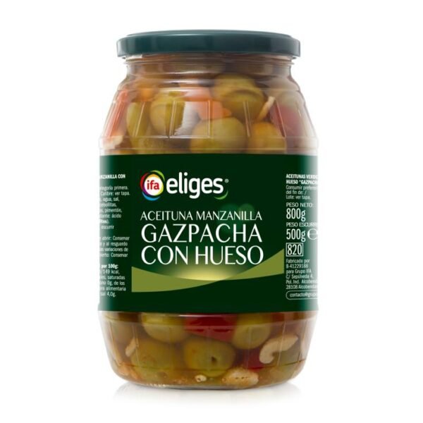 aceituna gazpacha eliges con hueso 500g
